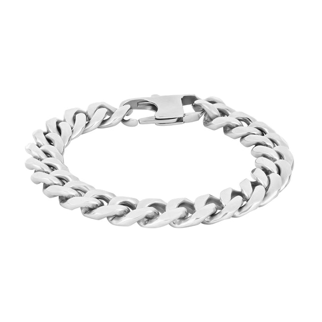 Son of Noa herrearmbånd i blankt stål 19 cm